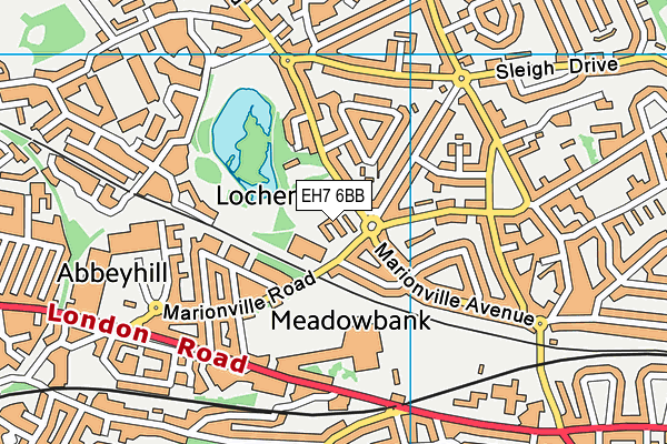 EH7 6BB map - OS VectorMap District (Ordnance Survey) EH7 6BB map - OS VectorMap District (Ordnance Survey)