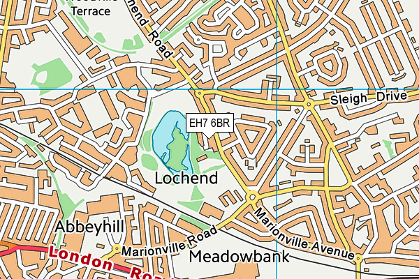 EH7 6BR map - OS VectorMap District (Ordnance Survey) EH7 6BR map - OS VectorMap District (Ordnance Survey)