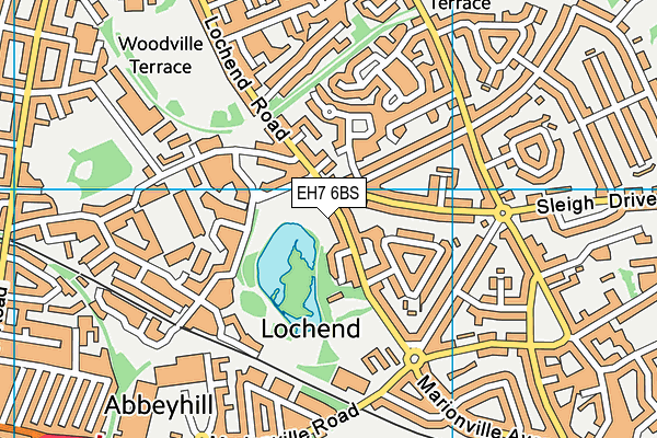 EH7 6BS map - OS VectorMap District (Ordnance Survey) EH7 6BS map - OS VectorMap District (Ordnance Survey)
