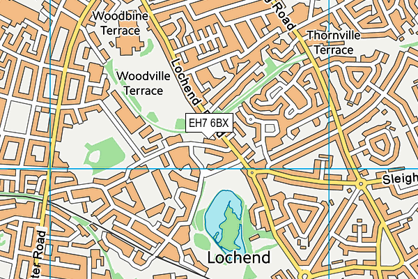 EH7 6BX map - OS VectorMap District (Ordnance Survey) EH7 6BX map - OS VectorMap District (Ordnance Survey)