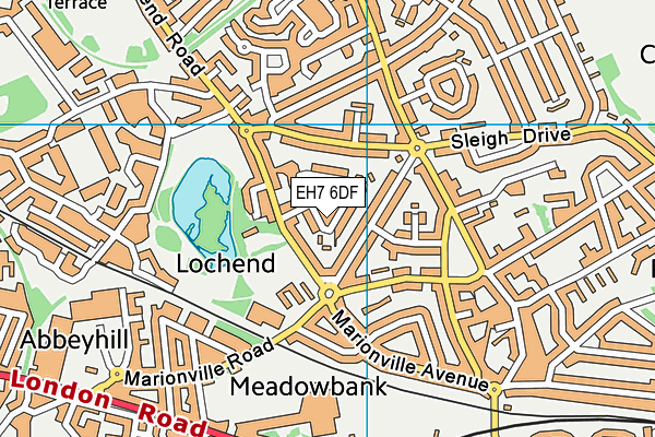 EH7 6DF map - OS VectorMap District (Ordnance Survey) EH7 6DF map - OS VectorMap District (Ordnance Survey)