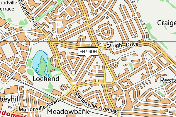 EH7 6DH map - OS VectorMap District (Ordnance Survey) EH7 6DH map - OS VectorMap District (Ordnance Survey)