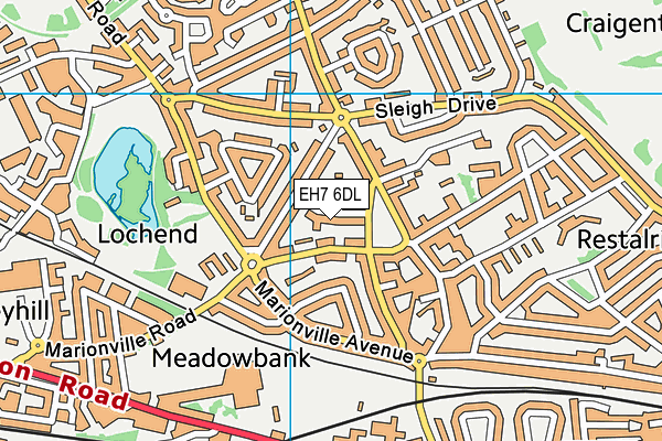 EH7 6DL map - OS VectorMap District (Ordnance Survey) EH7 6DL map - OS VectorMap District (Ordnance Survey)
