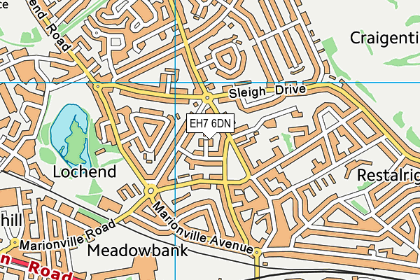 EH7 6DN map - OS VectorMap District (Ordnance Survey) EH7 6DN map - OS VectorMap District (Ordnance Survey)