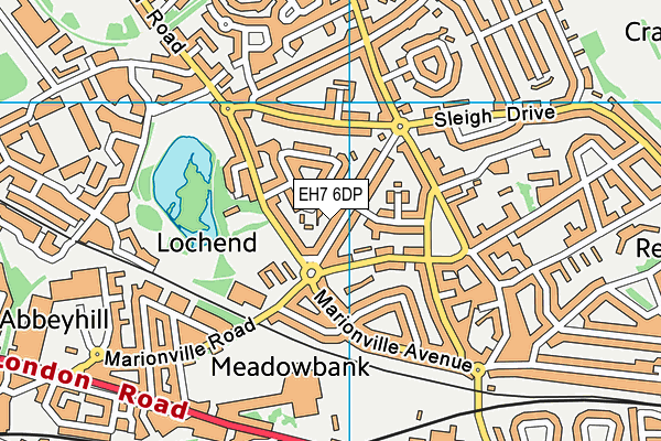 EH7 6DP map - OS VectorMap District (Ordnance Survey) EH7 6DP map - OS VectorMap District (Ordnance Survey)