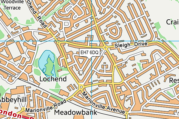 EH7 6DQ map - OS VectorMap District (Ordnance Survey) EH7 6DQ map - OS VectorMap District (Ordnance Survey)