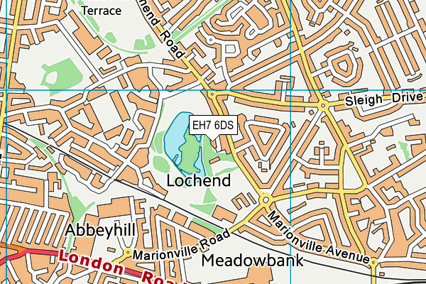 EH7 6DS map - OS VectorMap District (Ordnance Survey) EH7 6DS map - OS VectorMap District (Ordnance Survey)