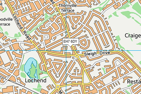 EH7 6DY map - OS VectorMap District (Ordnance Survey) EH7 6DY map - OS VectorMap District (Ordnance Survey)