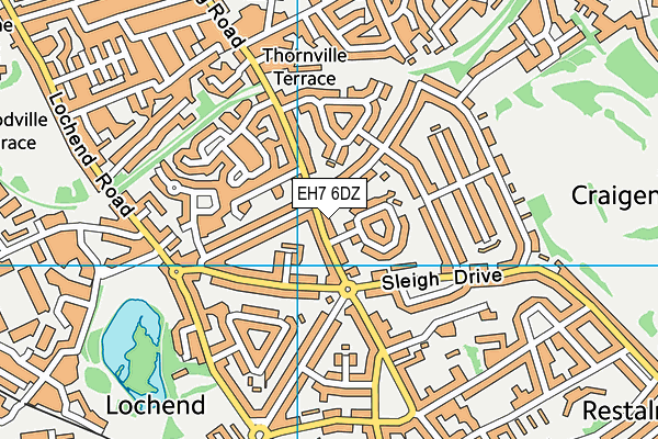 EH7 6DZ map - OS VectorMap District (Ordnance Survey) EH7 6DZ map - OS VectorMap District (Ordnance Survey)