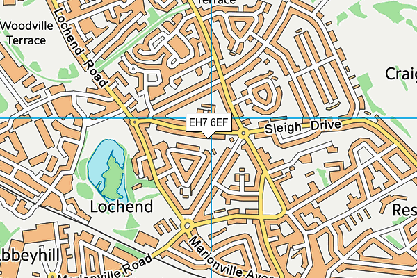 EH7 6EF map - OS VectorMap District (Ordnance Survey) EH7 6EF map - OS VectorMap District (Ordnance Survey)