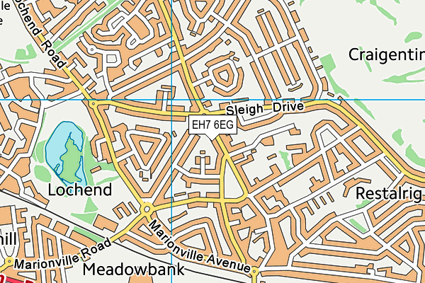 EH7 6EG map - OS VectorMap District (Ordnance Survey) EH7 6EG map - OS VectorMap District (Ordnance Survey)