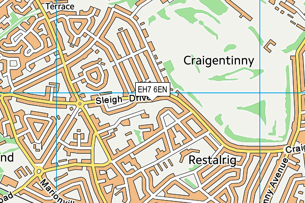 EH7 6EN map - OS VectorMap District (Ordnance Survey) EH7 6EN map - OS VectorMap District (Ordnance Survey)