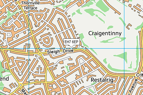 EH7 6EP map - OS VectorMap District (Ordnance Survey) EH7 6EP map - OS VectorMap District (Ordnance Survey)