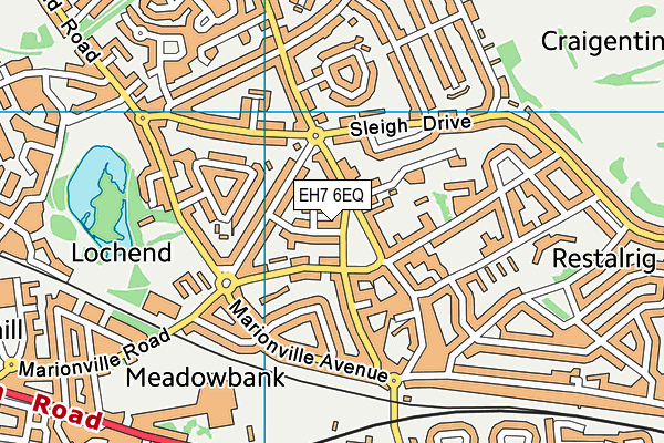 EH7 6EQ map - OS VectorMap District (Ordnance Survey) EH7 6EQ map - OS VectorMap District (Ordnance Survey)