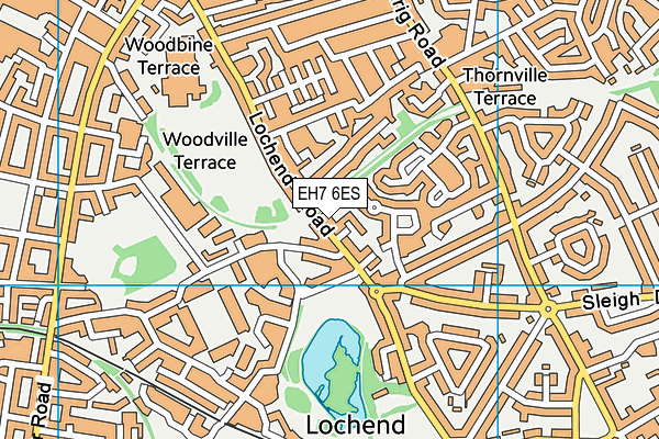 EH7 6ES map - OS VectorMap District (Ordnance Survey) EH7 6ES map - OS VectorMap District (Ordnance Survey)