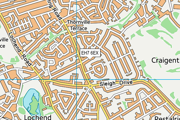 EH7 6EX map - OS VectorMap District (Ordnance Survey) EH7 6EX map - OS VectorMap District (Ordnance Survey)