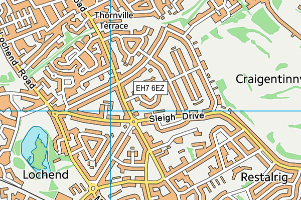 EH7 6EZ map - OS VectorMap District (Ordnance Survey) EH7 6EZ map - OS VectorMap District (Ordnance Survey)