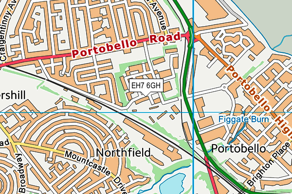 EH7 6GH map - OS VectorMap District (Ordnance Survey) EH7 6GH map - OS VectorMap District (Ordnance Survey)