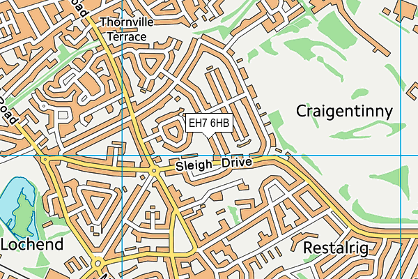 EH7 6HB map - OS VectorMap District (Ordnance Survey) EH7 6HB map - OS VectorMap District (Ordnance Survey)