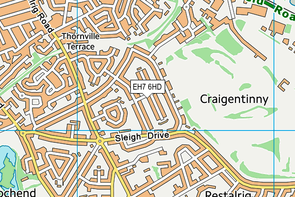 EH7 6HD map - OS VectorMap District (Ordnance Survey) EH7 6HD map - OS VectorMap District (Ordnance Survey)