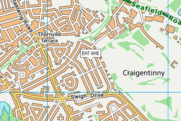 EH7 6HE map - OS VectorMap District (Ordnance Survey) EH7 6HE map - OS VectorMap District (Ordnance Survey)