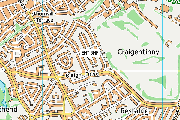 EH7 6HF map - OS VectorMap District (Ordnance Survey) EH7 6HF map - OS VectorMap District (Ordnance Survey)