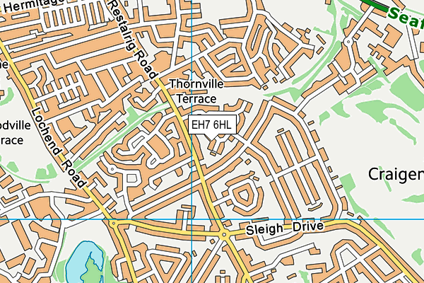EH7 6HL map - OS VectorMap District (Ordnance Survey) EH7 6HL map - OS VectorMap District (Ordnance Survey)