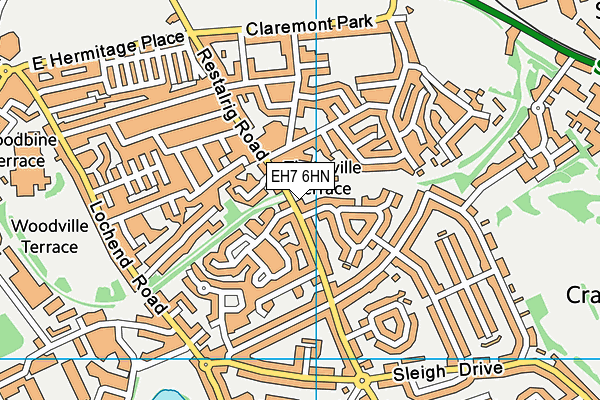 EH7 6HN map - OS VectorMap District (Ordnance Survey) EH7 6HN map - OS VectorMap District (Ordnance Survey)