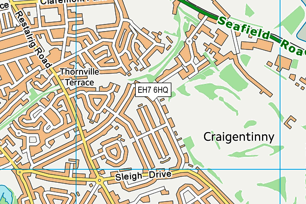 EH7 6HQ map - OS VectorMap District (Ordnance Survey) EH7 6HQ map - OS VectorMap District (Ordnance Survey)