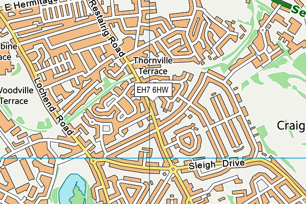 EH7 6HW map - OS VectorMap District (Ordnance Survey) EH7 6HW map - OS VectorMap District (Ordnance Survey)