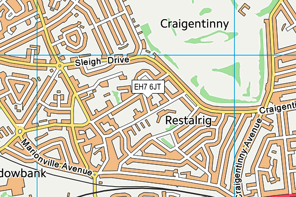 EH7 6JT map - OS VectorMap District (Ordnance Survey) EH7 6JT map - OS VectorMap District (Ordnance Survey)