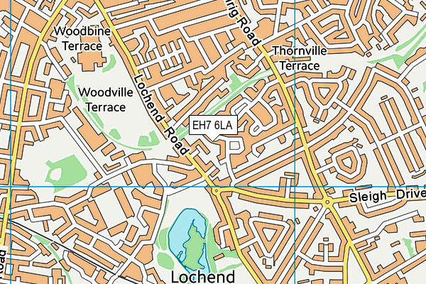EH7 6LA map - OS VectorMap District (Ordnance Survey) EH7 6LA map - OS VectorMap District (Ordnance Survey)