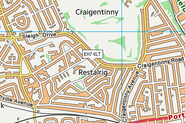 EH7 6LT map - OS VectorMap District (Ordnance Survey) EH7 6LT map - OS VectorMap District (Ordnance Survey)