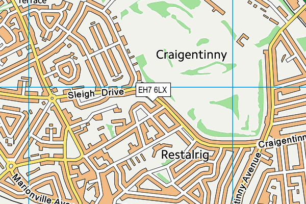 EH7 6LX map - OS VectorMap District (Ordnance Survey) EH7 6LX map - OS VectorMap District (Ordnance Survey)