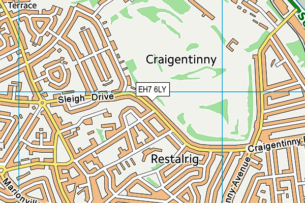 EH7 6LY map - OS VectorMap District (Ordnance Survey) EH7 6LY map - OS VectorMap District (Ordnance Survey)