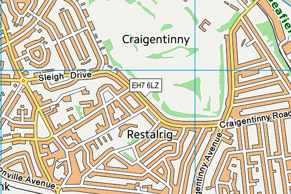 EH7 6LZ map - OS VectorMap District (Ordnance Survey) EH7 6LZ map - OS VectorMap District (Ordnance Survey)