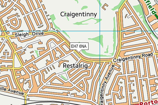 EH7 6NA map - OS VectorMap District (Ordnance Survey) EH7 6NA map - OS VectorMap District (Ordnance Survey)