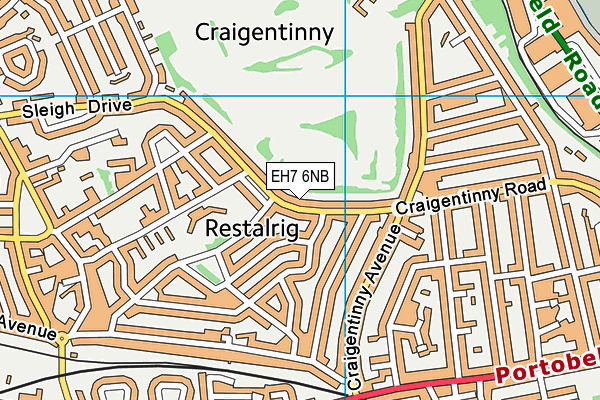 EH7 6NB map - OS VectorMap District (Ordnance Survey) EH7 6NB map - OS VectorMap District (Ordnance Survey)