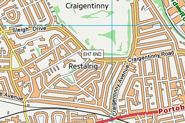 EH7 6ND map - OS VectorMap District (Ordnance Survey) EH7 6ND map - OS VectorMap District (Ordnance Survey)