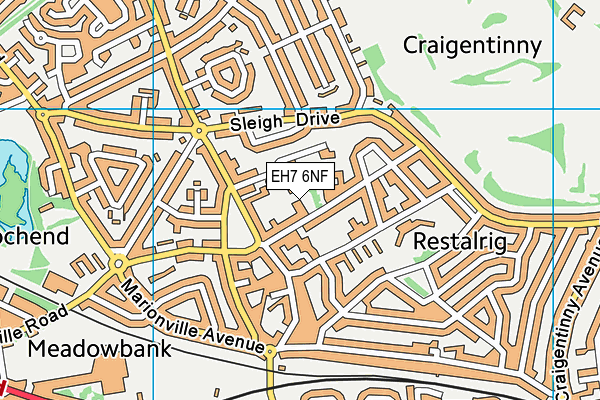 EH7 6NF map - OS VectorMap District (Ordnance Survey) EH7 6NF map - OS VectorMap District (Ordnance Survey)