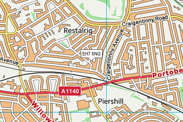 EH7 6NG map - OS VectorMap District (Ordnance Survey) EH7 6NG map - OS VectorMap District (Ordnance Survey)