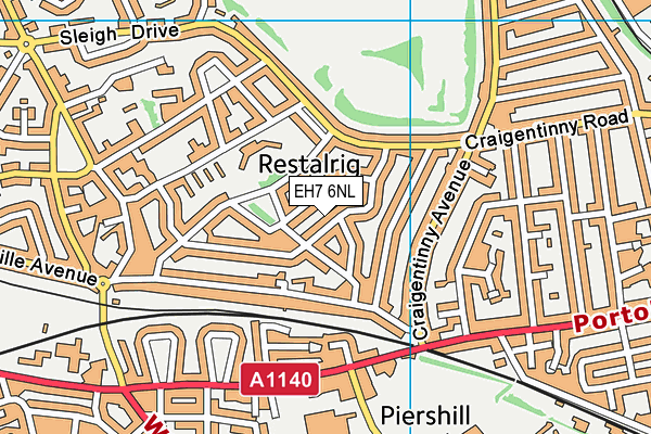 EH7 6NL map - OS VectorMap District (Ordnance Survey) EH7 6NL map - OS VectorMap District (Ordnance Survey)