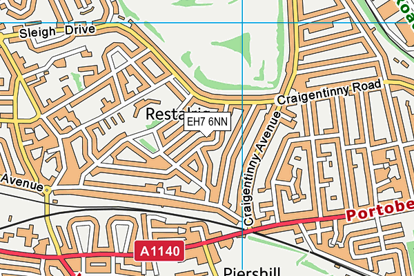 EH7 6NN map - OS VectorMap District (Ordnance Survey) EH7 6NN map - OS VectorMap District (Ordnance Survey)