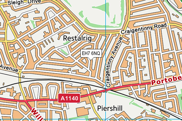 EH7 6NQ map - OS VectorMap District (Ordnance Survey) EH7 6NQ map - OS VectorMap District (Ordnance Survey)
