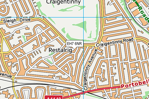 EH7 6NR map - OS VectorMap District (Ordnance Survey) EH7 6NR map - OS VectorMap District (Ordnance Survey)