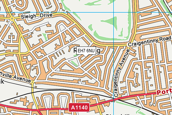 EH7 6NU map - OS VectorMap District (Ordnance Survey) EH7 6NU map - OS VectorMap District (Ordnance Survey)