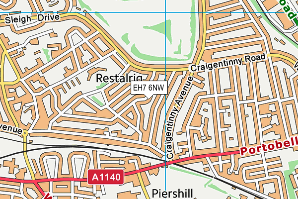 EH7 6NW map - OS VectorMap District (Ordnance Survey) EH7 6NW map - OS VectorMap District (Ordnance Survey)