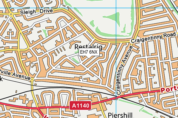 EH7 6NX map - OS VectorMap District (Ordnance Survey) EH7 6NX map - OS VectorMap District (Ordnance Survey)