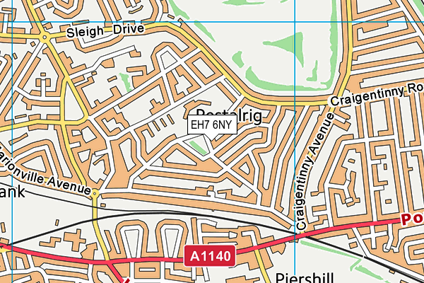 EH7 6NY map - OS VectorMap District (Ordnance Survey) EH7 6NY map - OS VectorMap District (Ordnance Survey)