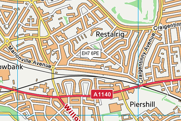 EH7 6PE map - OS VectorMap District (Ordnance Survey) EH7 6PE map - OS VectorMap District (Ordnance Survey)